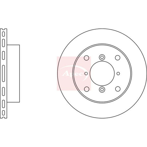 Apec 2 x Vented Front Brake Discs DSK229