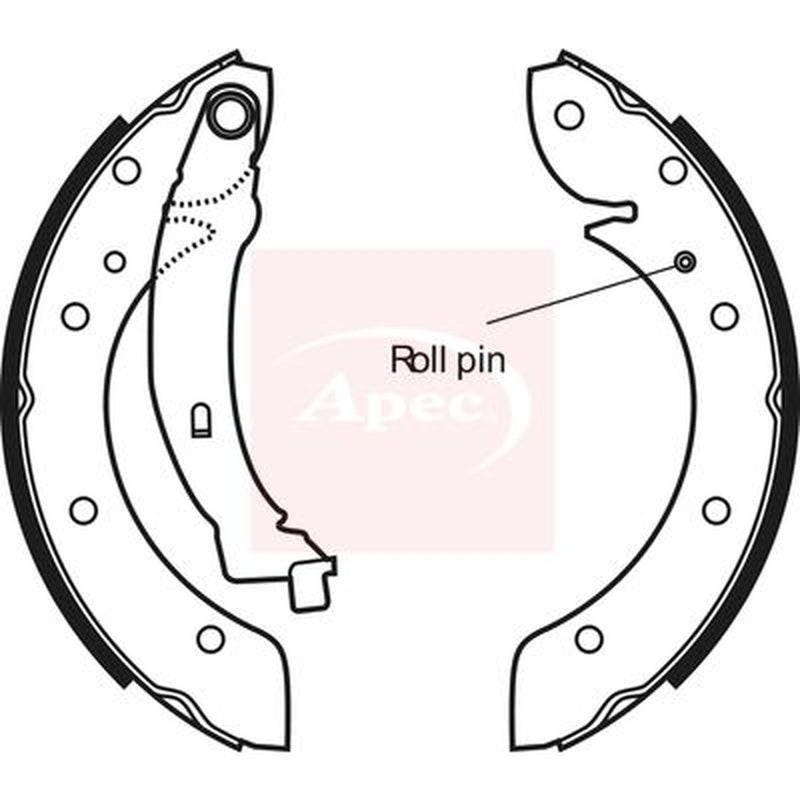Apec Brake Shoe Set Axle Kit SHU570