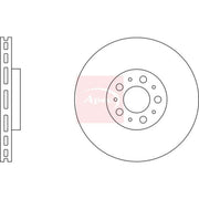 Apec 2 x Vented Front Brake Discs DSK2250