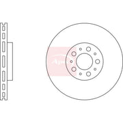 Apec 2 x Vented Front Brake Discs DSK2250