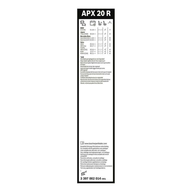 Bosch Aerotwin Wiper Blade 500mm — APX20R