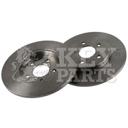 Key Parts 2 x Solid Rear Brake Discs KBD4239