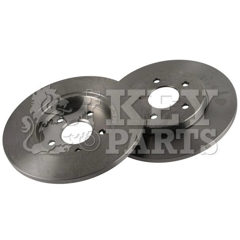 Key Parts 2 x Solid Rear Brake Discs KBD4239