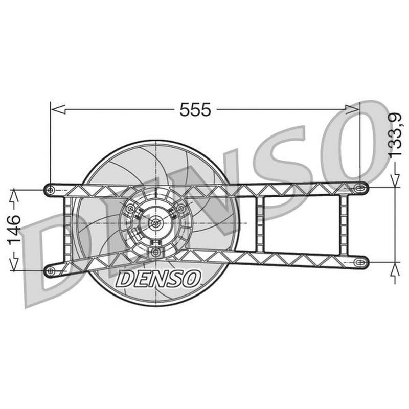 Denso Engine Cooling Fan DER09017