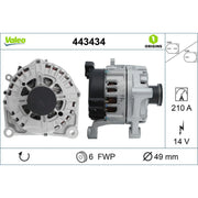 Valeo Car Alternator 12V 443434