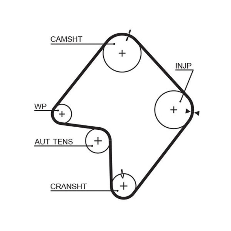 Gates Timing Belt Cambelt 162 Teeth 1355RM