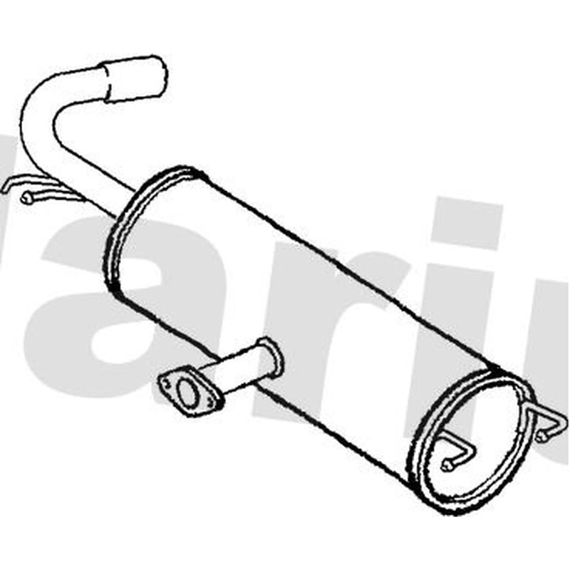 Klarius Box With Tail Pipe Rear TY615H