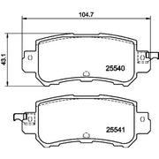 DON Rear Brake Pad Set PCP1202