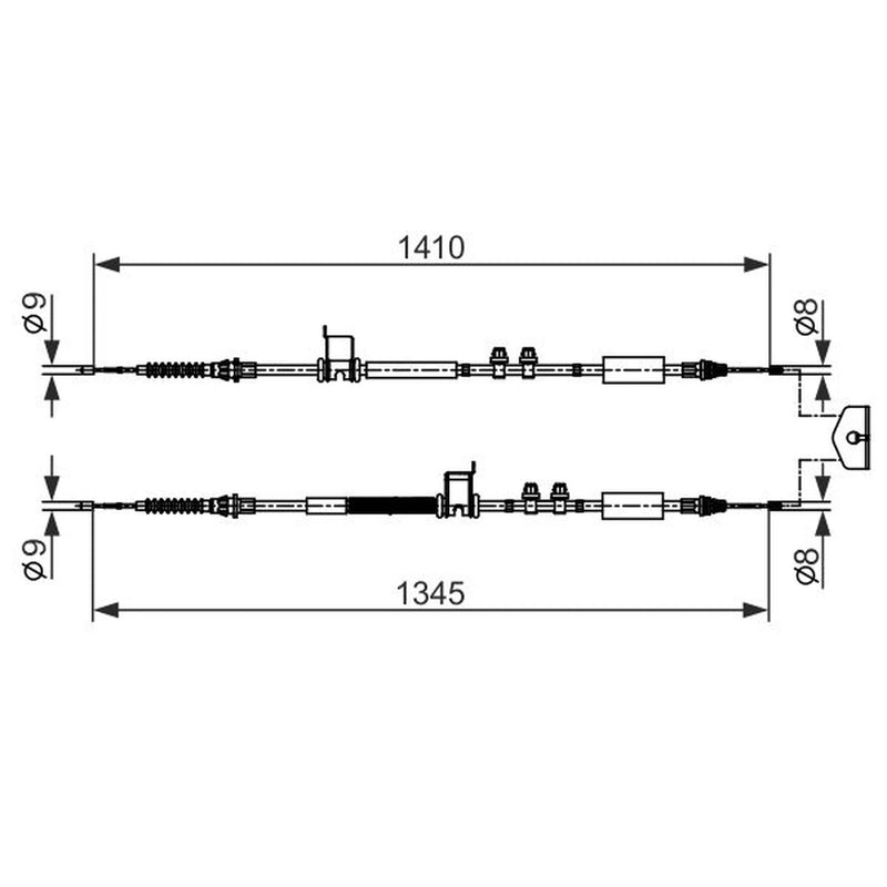 Bosch Handbrake Cable Centre 1 987 482 560
