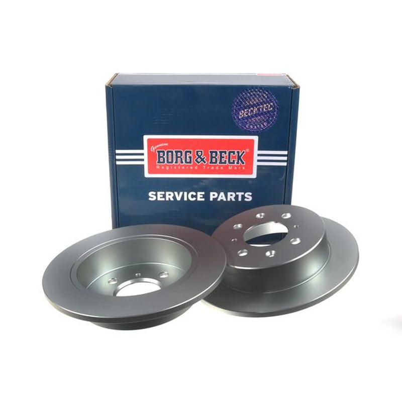 Borg & Beck 2 x Solid Rear Brake Discs BBD4093