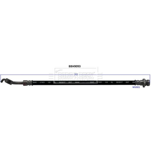 Borg & Beck Brake Hydraulic Hose Line Rear Left BBH9093
