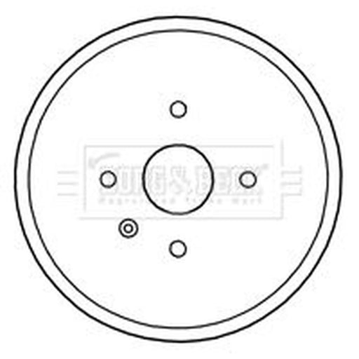 Borg & Beck Brake Drum Assembly Rear BBR7214