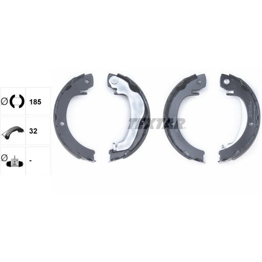 Textar Parking Brake Shoe Set 91074300