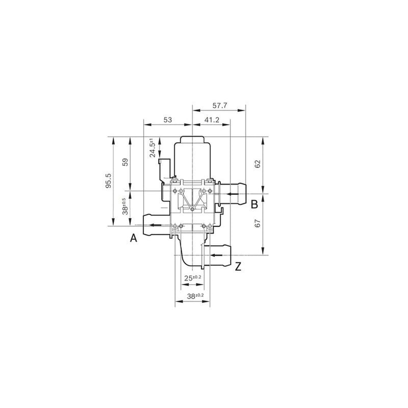 Bosch Coolant Control Valve Assembly 1 147 412 204