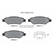 Textar Rear Brake Pad Set 2454601