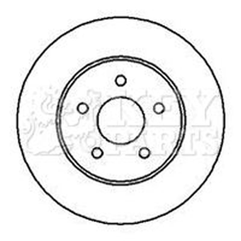 Key Parts 2 x Solid Rear Brake Discs KBD4239
