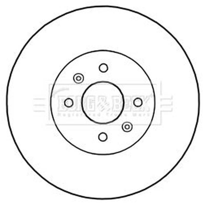 Borg & Beck 2 x Vented Front Brake Discs BBD5329