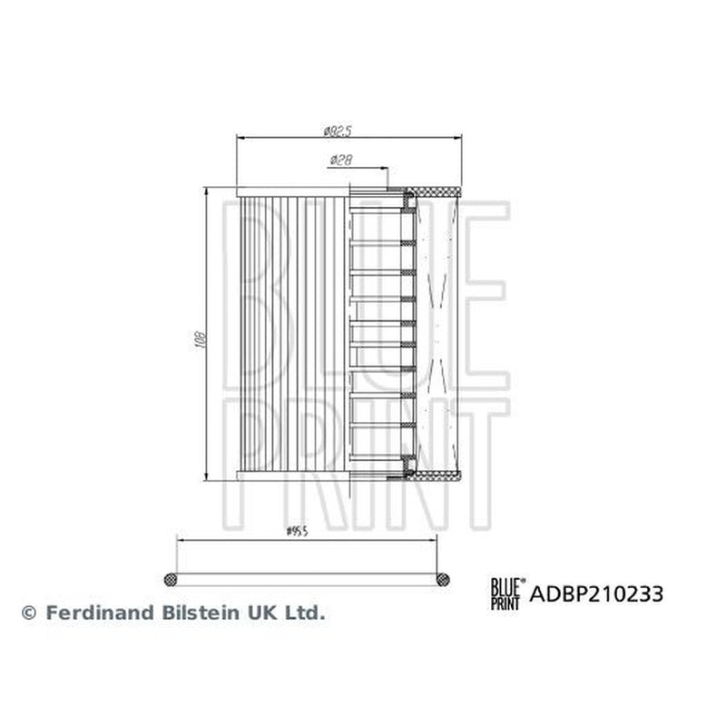 Blue Print Engine Oil Filter ADBP210233
