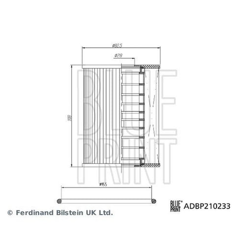 Blue Print Engine Oil Filter ADBP210233