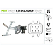 Valeo Electric Window Regulator Lifter Right Front 850301