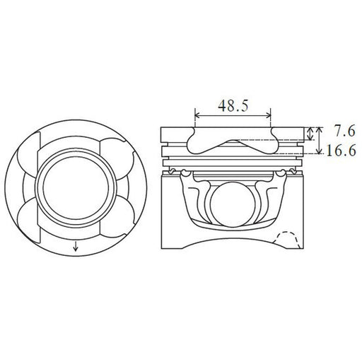 FAI Piston Cylinder Bore = PK27-050