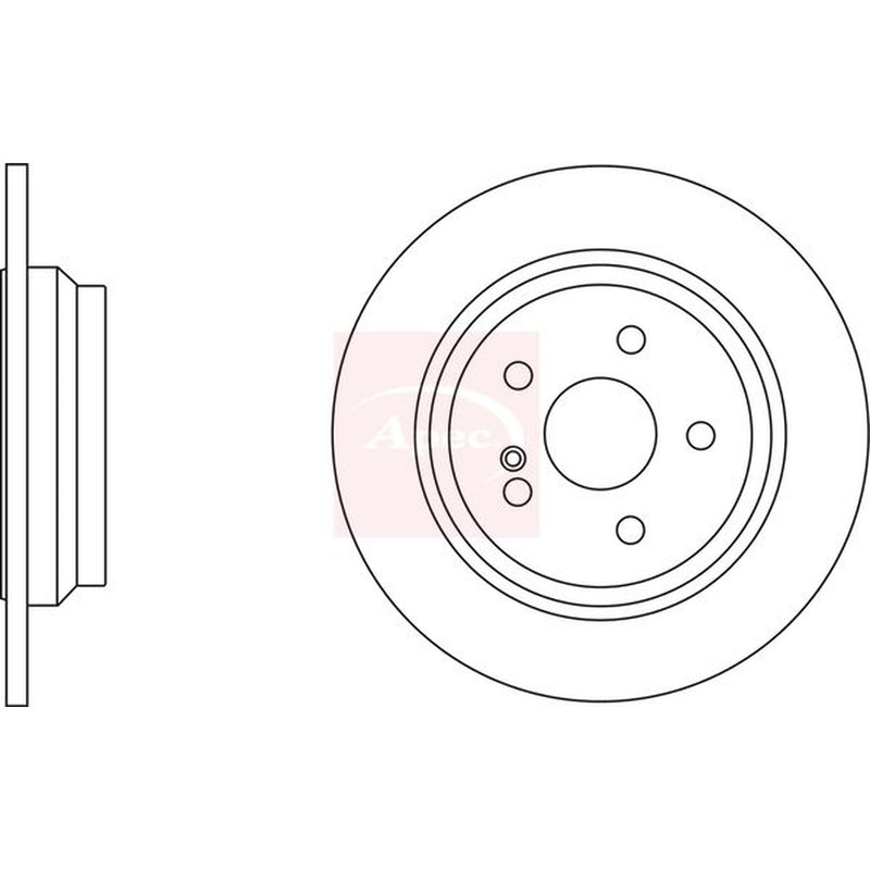 Apec 2 x Solid Rear Brake Discs DSK2703