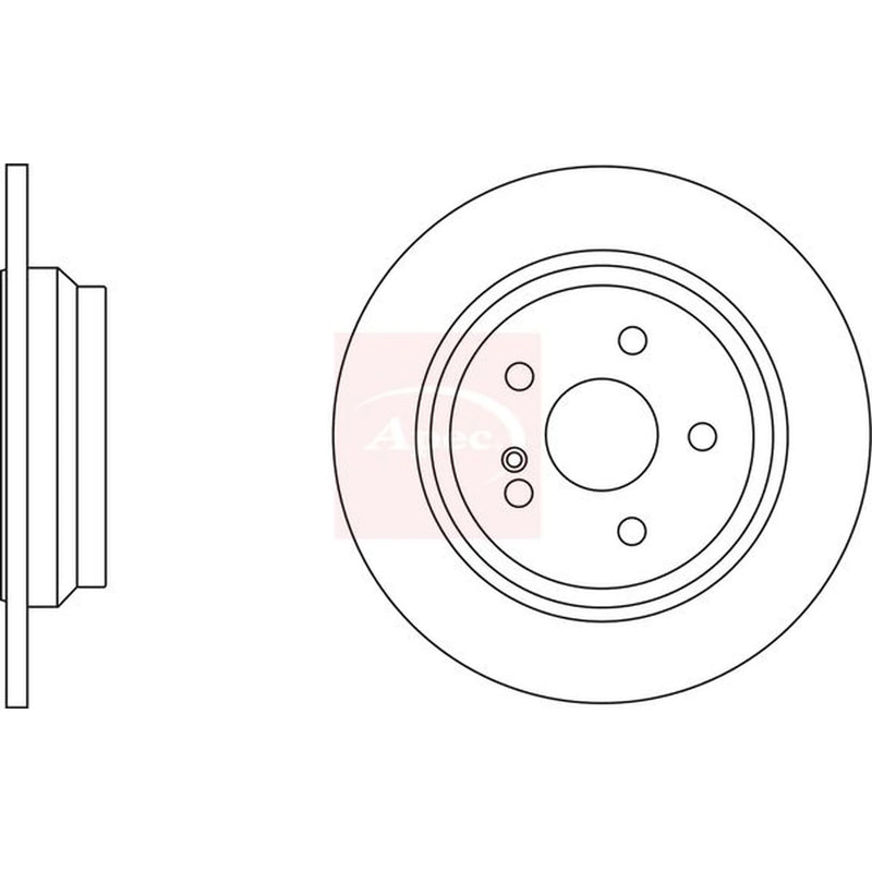 Apec 2 x Solid Rear Brake Discs DSK2703
