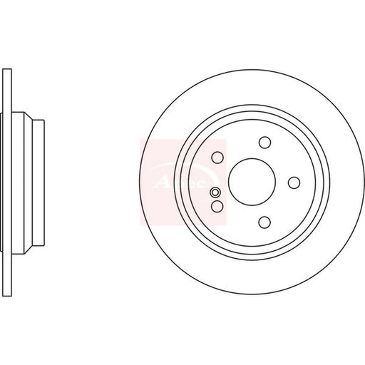 Apec 2 x Solid Rear Brake Discs DSK2703