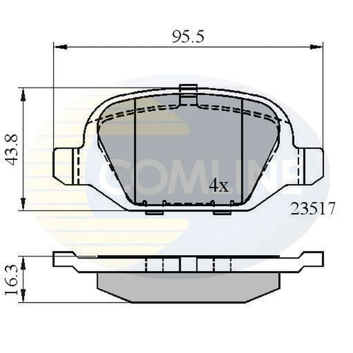 Comline 4 x Rear Brake Pad Set CBP01559