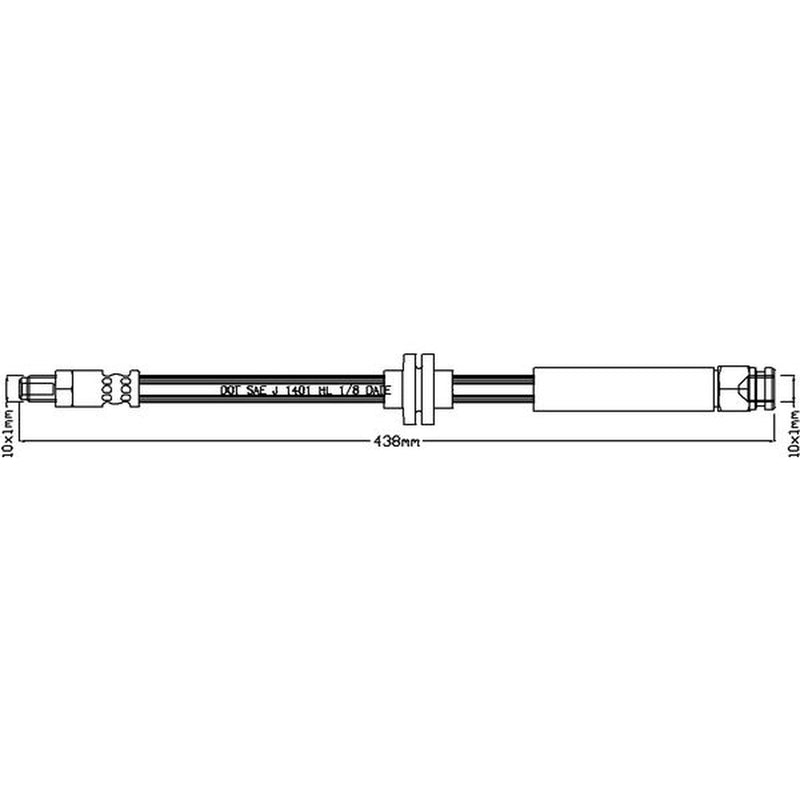 Juratek Brake Hydraulic Hose Line Rear JBH1211