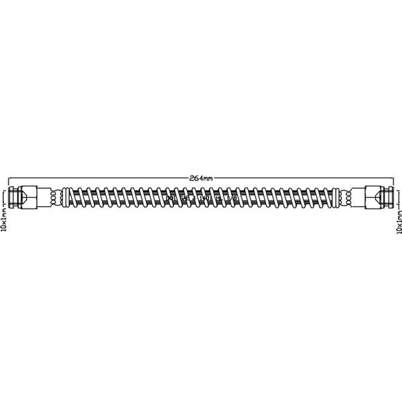 Juratek Brake Hydraulic Hose Line Rear Right JBH1071R