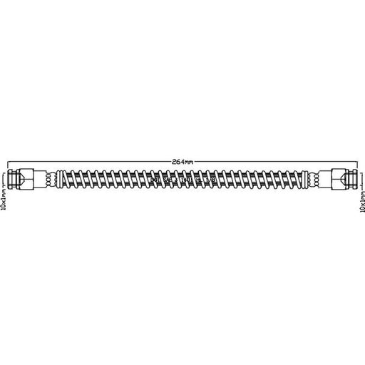 Juratek Brake Hydraulic Hose Line Rear Right JBH1071R