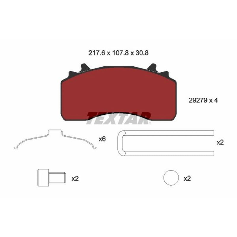 Textar Rear Brake Pad Set 2927901