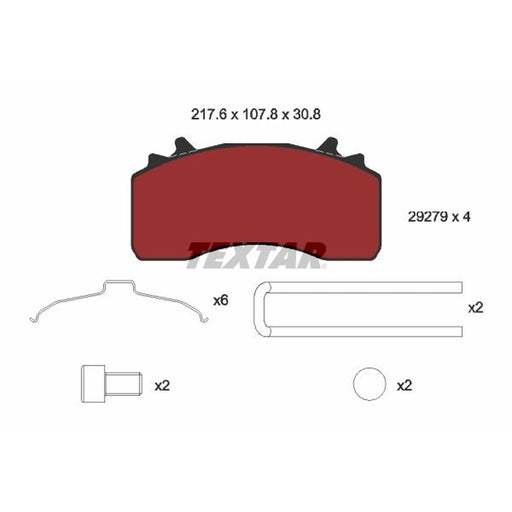 Textar Rear Brake Pad Set 2927901