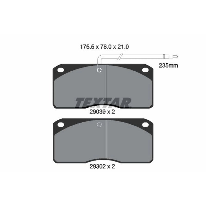 Textar Rear Brake Pad Set 2903902