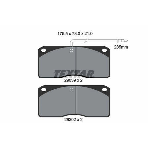 Textar Rear Brake Pad Set 2903902