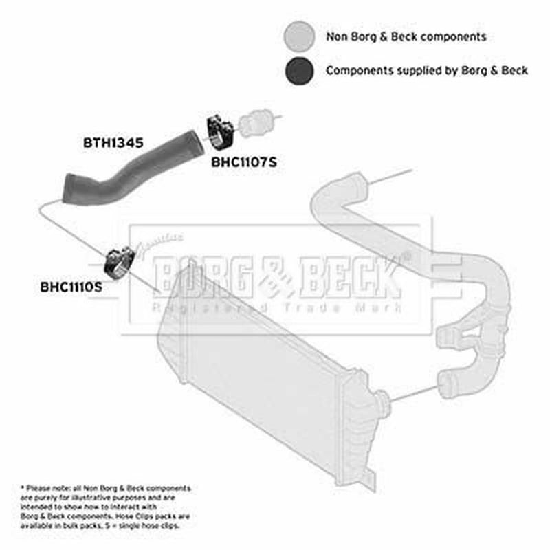 Borg & Beck Intercooler Turbo Charge Air Hose BTH1345