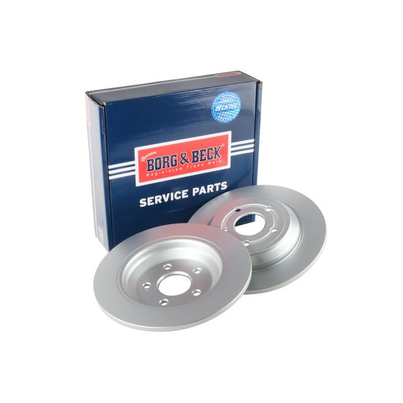 Borg & Beck 2 x Solid Rear Brake Discs BBD5553