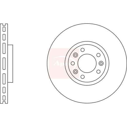 Apec 2 x Vented Front Brake Discs DSK2863