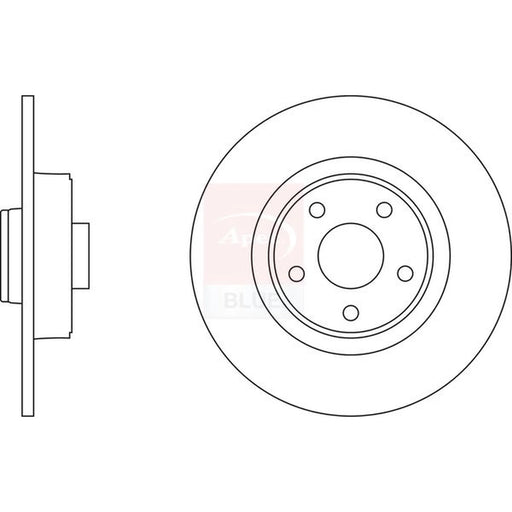 Apec 2 x Solid Rear Brake Discs SDK6422