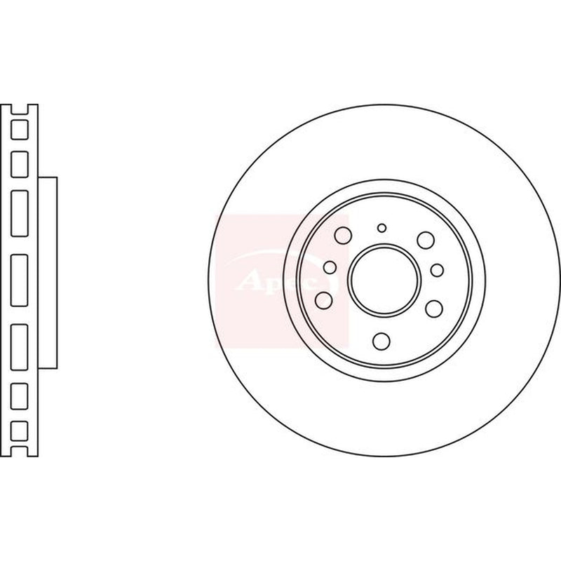 Apec 2 x Front Brake Discs DSK3196