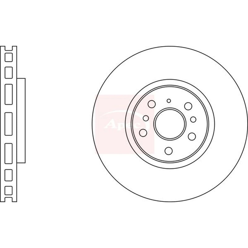 Apec 2 x Front Brake Discs DSK3196