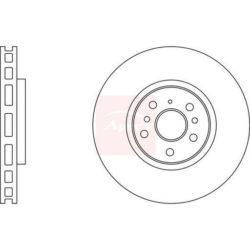 Apec 2 x Front Brake Discs DSK3196