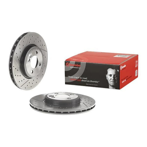 Brembo 2 x Slotted/Perforated Front Brake Discs 09.A047.21