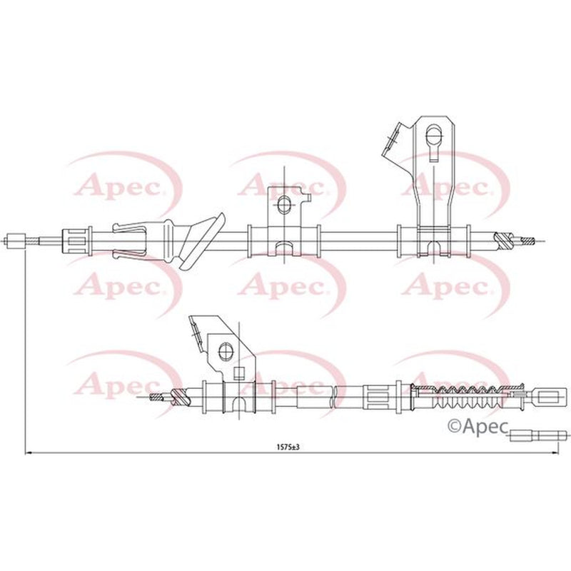 Apec Handbrake Cable Right Rear CAB1301
