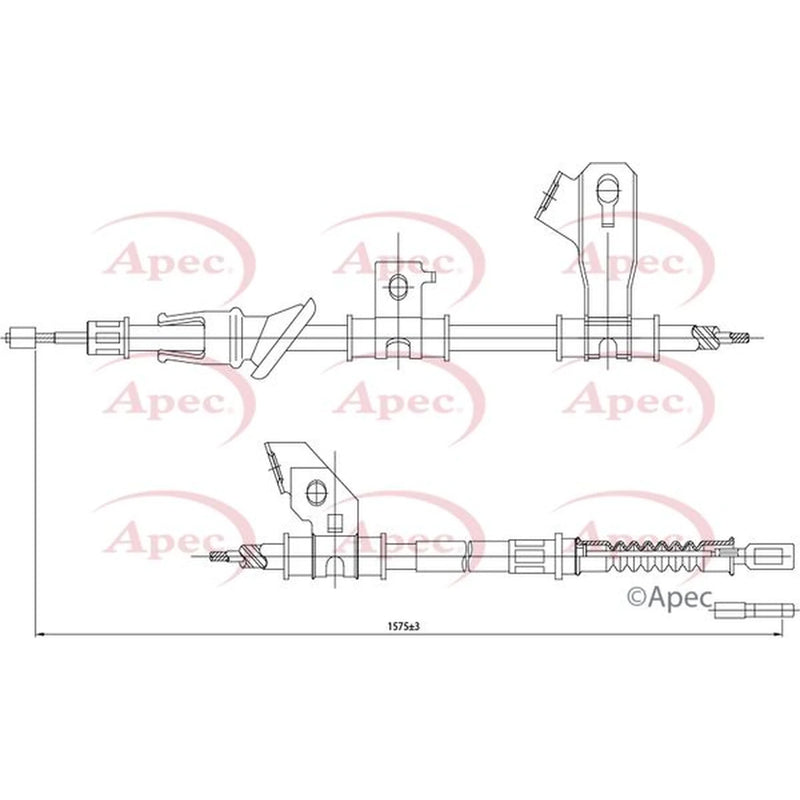 Apec Handbrake Cable Right Rear CAB1301