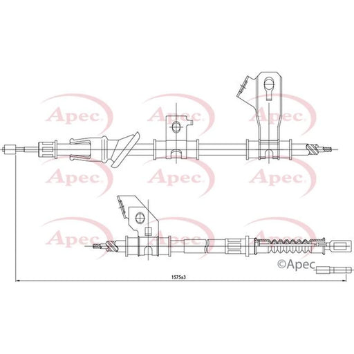 Apec Handbrake Cable Right Rear CAB1301