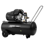 Draper 230V Air Compressor 100L Direct Drive V-Twin 3hp