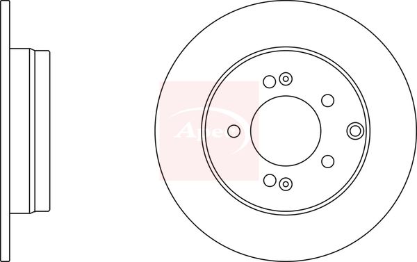 Apec 2 x Brake Disc Set Solid