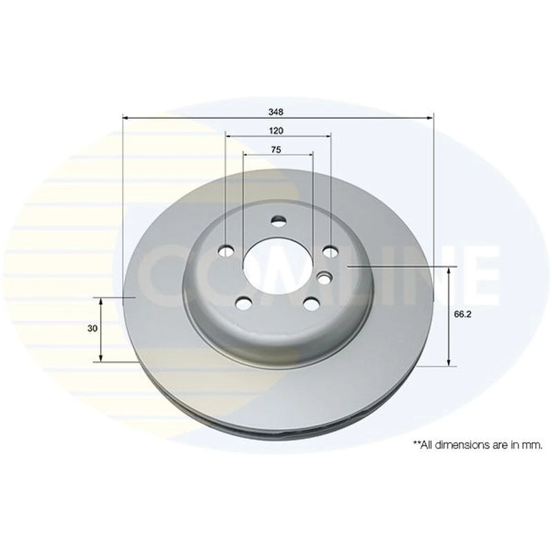 Comline 2 x Internally Vented Front Brake Discs ADC1783V